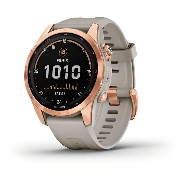 Смарт-часы Garmin Fenix 7S Solar Rose Gold with Sand Band (010-02539-11)