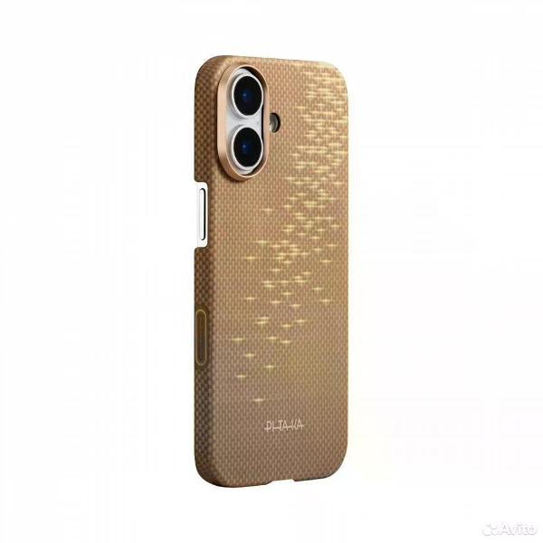 Чехол для смартфона, телефона Pitaka Ultra-Slim Case (PitaTap) для iPhone 17, Золотой (KI1701AG)