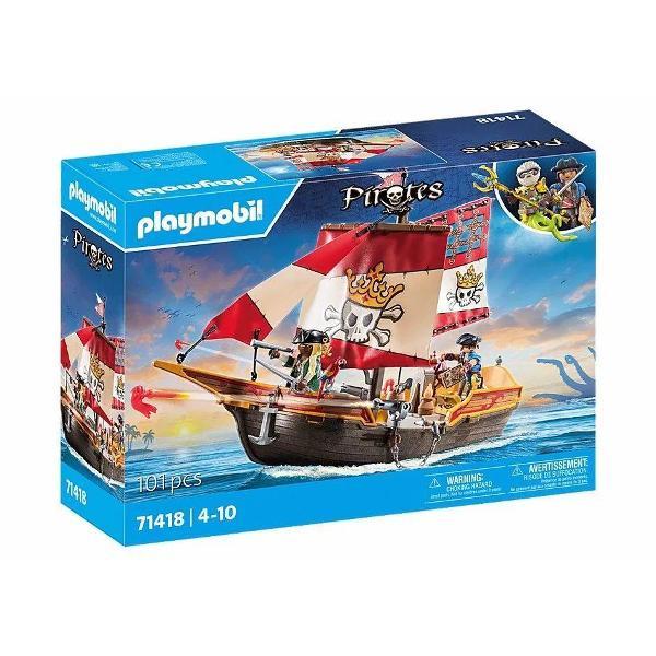 Конструктор электронный Playmobil Пластиковый Пираты 71418 Пиратский Корабль