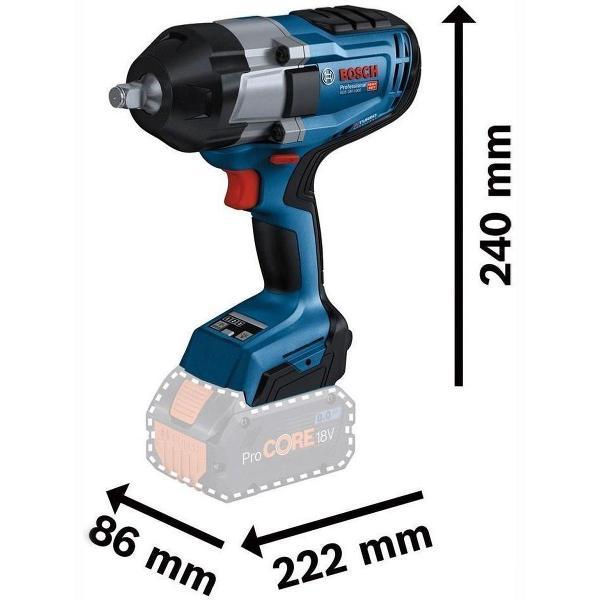 Гайковерт Bosch Аккумуляторный GDS 18V-1000 Professional  (2 АКБ x 5 Ач, ЗУ, кейс), 06019J8304