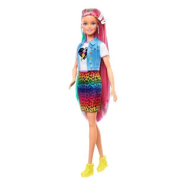Кукла Barbie с разноцветными волосами GRN81 розовый