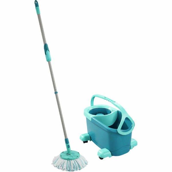Швабра Leifheit Набор для уборки Clean Twist и ведро с отжимом на колесиках (52102)