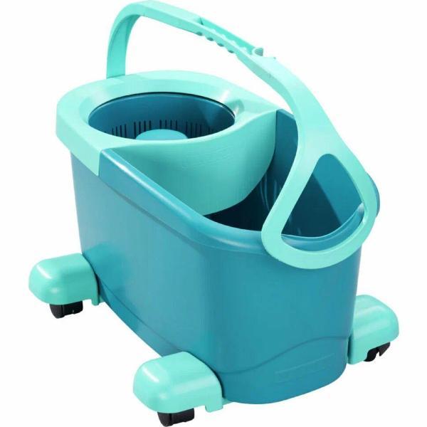 Швабра Leifheit Набор для уборки Clean Twist и ведро с отжимом на колесиках (52102)