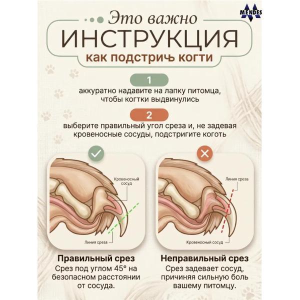 Когтерезка Mendes Когтерезка с пилкой СИНЕ-ОРАНЖЕВАЯ 0101 для животных ks0101p