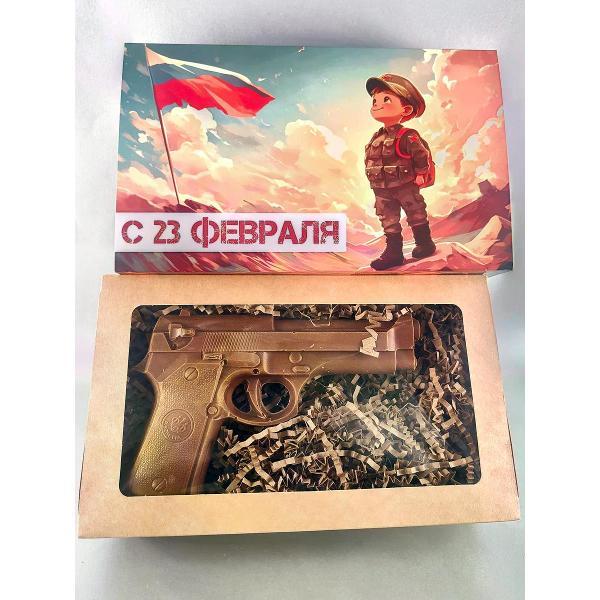 Шоколад фигурный нет бренда Шоколадный пистолет на 23 февраля