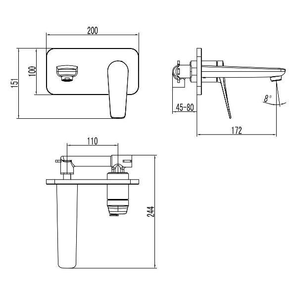 Смеситель Lemark смеситель для раковины Lemark LM3726BL