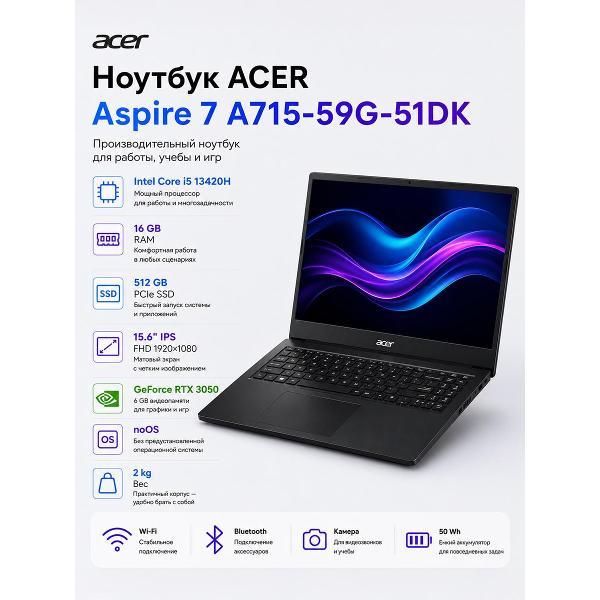 Ноутбук Acer Aspire 7 A715-59G-51DK