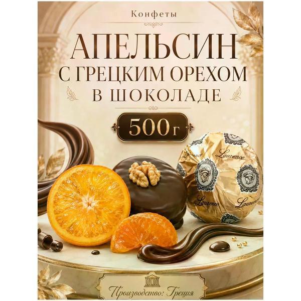 Конфеты Lawrence Конфеты апельсин с грецким орехом