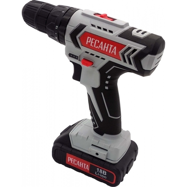 Шуруповерт аккумуляторный Ресанта ДА-18-2ЛК-У (75/14/6)