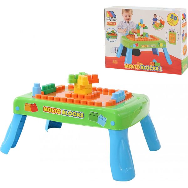 Конструктор детский Molto 57990_PLS ,20 элем. зелёный