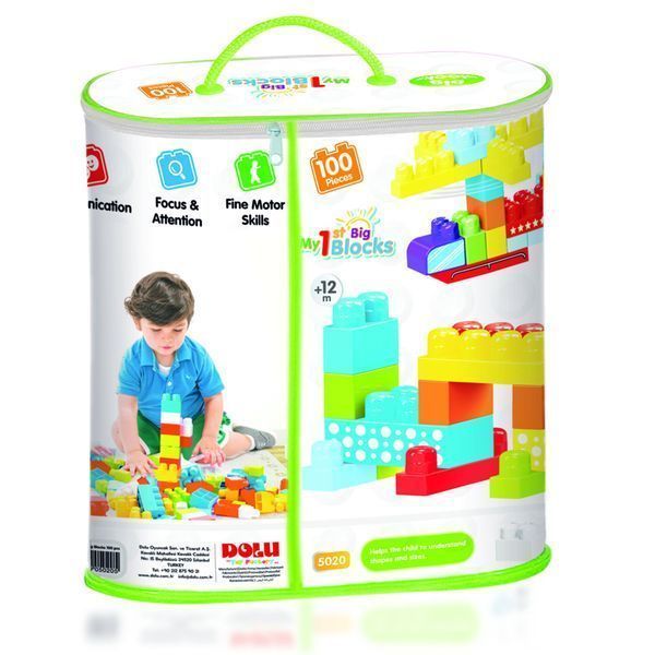 Конструктор детский Dolu DL_5020 100 элементов, в сумке