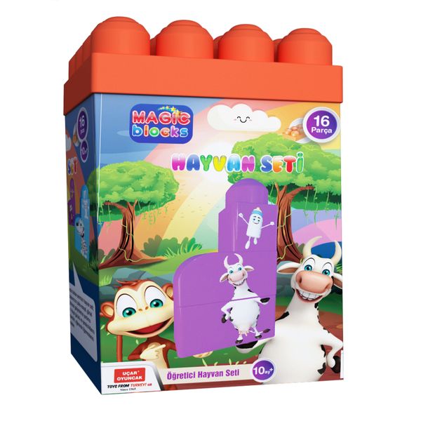 Конструктор детский Terides Т6-076 Волшебные детали: Животные, 16 предметов