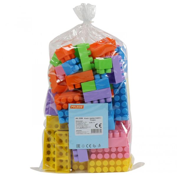 Конструктор детский Polesie Средний, 72 элем. в мешке (0309_PLS)