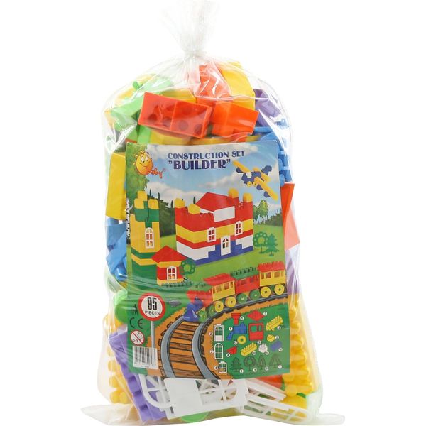 Конструктор детский Polesie Строитель (Средний, 95 элем. в мешке) (0583_PLS)