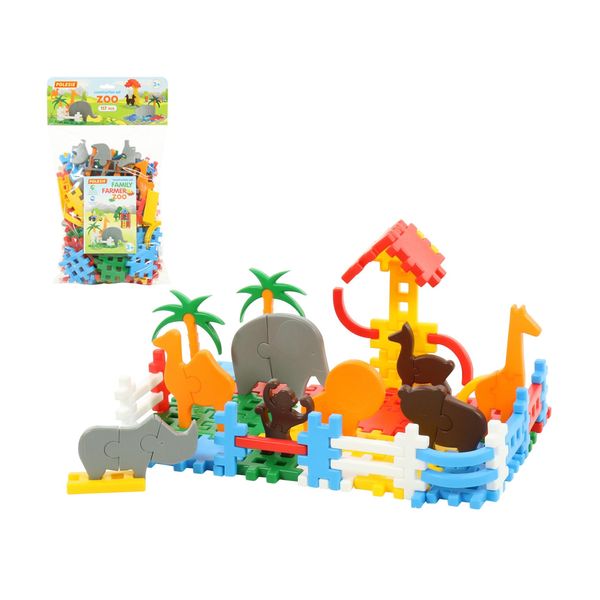 Конструктор детский Polesie Зоопарк (117 элем. в мешке) (0811_PLS)