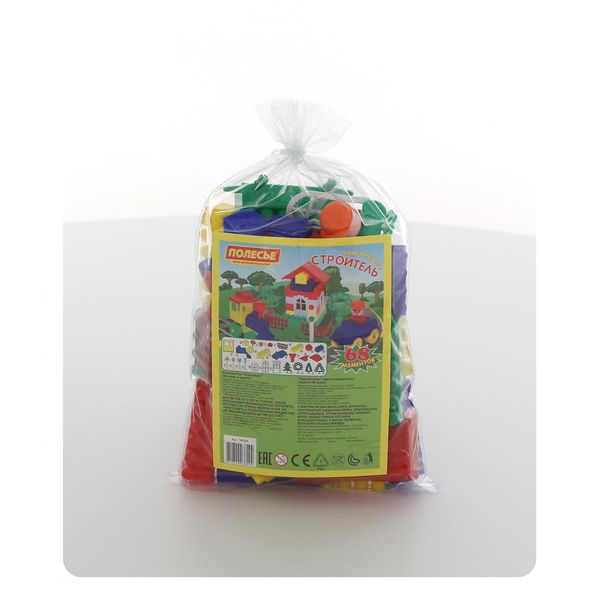 Конструктор детский Polesie Строитель (68 элем. в пакете) (36094_PLS)