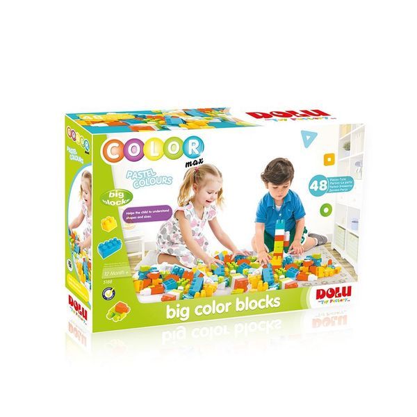 Конструктор детский Dolu DL_5188 Мой первый: Пастель, 48 элем., в коробке