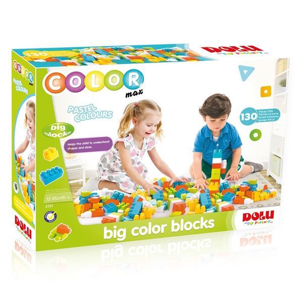 Конструктор детский Dolu DL_5191 Мой первый: Пастель, 130 элем., в коробке