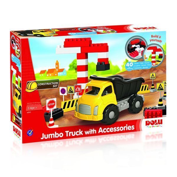 Конструктор детский Dolu DL_6045 Грузовичок Джамбо: 40 элементов