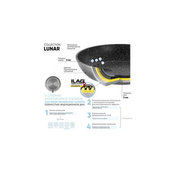 Сковорода Guffman Lunar Silver 20 см