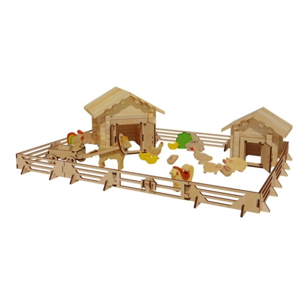Конструктор детский ЛЕСОВИЧОК les 023 Ферма №2 набор из 135 деталей