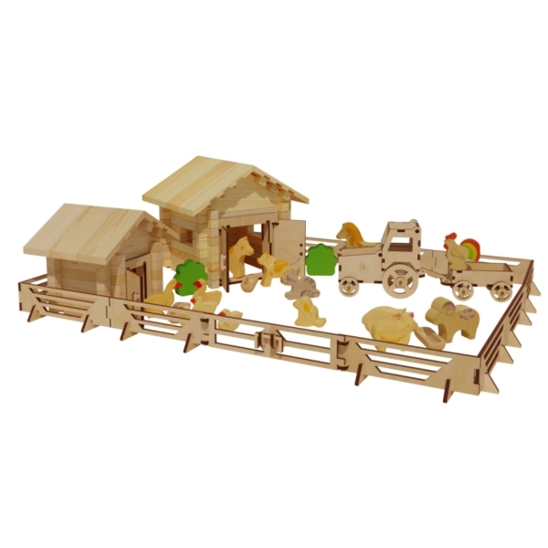 Конструктор детский ЛЕСОВИЧОК les 024 Ферма №3 набор из 170 деталей
