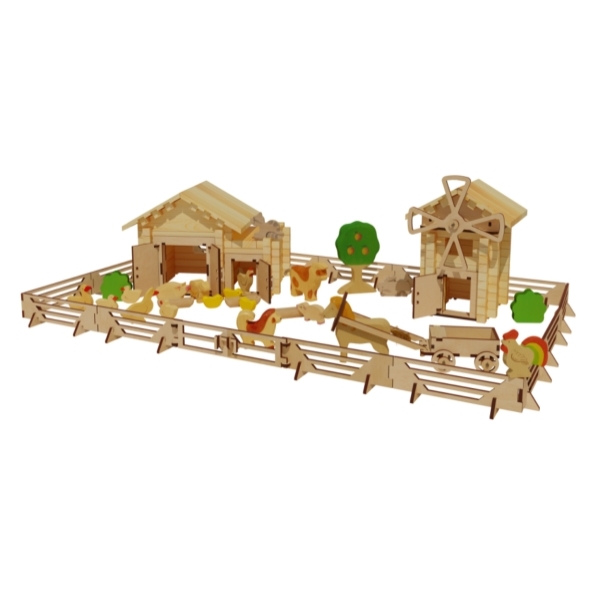 Конструктор детский ЛЕСОВИЧОК les 025 Ферма №4 набор из 210 деталей