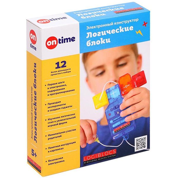 Конструктор электронный On Time 70022 ЛОГИ-БЛОКИ, 12 проектов