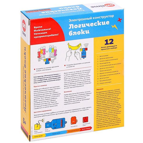 Конструктор электронный On Time 70022 ЛОГИ-БЛОКИ, 12 проектов