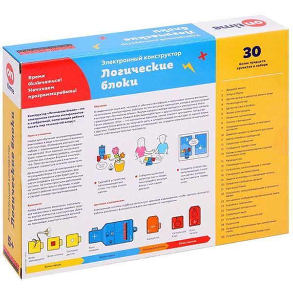 Электронный конструктор On Time 70021 ЛОГИ-БЛОКИ, 30 проектов