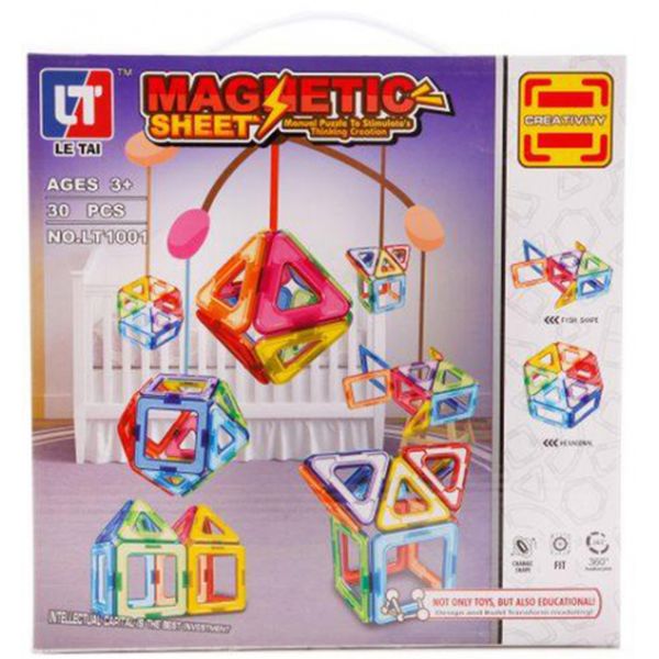 Конструктор детский Наша Игрушка LT1001 магнитный (30 дет.)