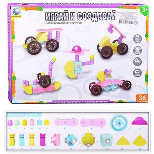 Конструктор детский Наша Игрушка FJ3388 магнитный (36 дет.)