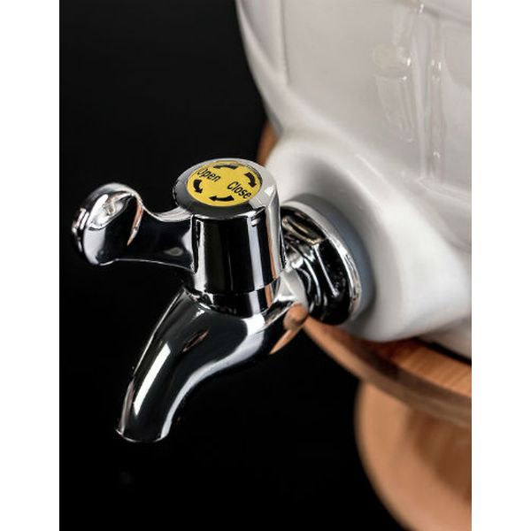 Бочонок Доляна 3408587 Эстет 2.5л, с краником на дерев.подставке