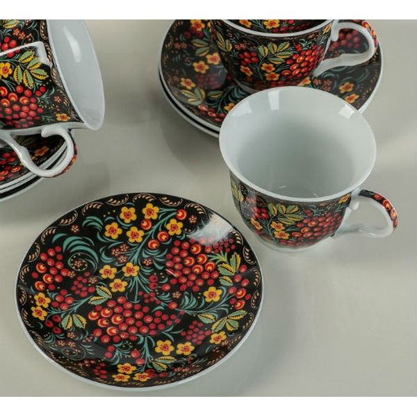 Сервиз Доляна 1405166 Калина красная на подставке (13 пр.)
