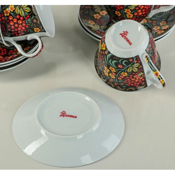Сервиз Доляна 1405166 Калина красная на подставке (13 пр.)