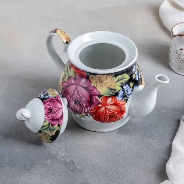 Сервиз Доляна 2681923 Роспись на металл подставке (13 пр.)