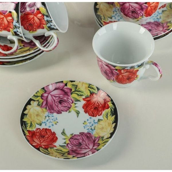 Сервиз Доляна 2681923 Роспись на металл подставке (13 пр.)