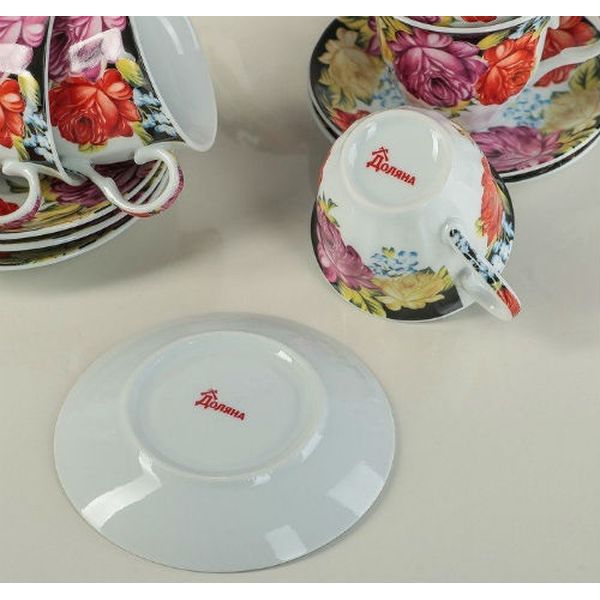 Сервиз Доляна 2681923 Роспись на металл подставке (13 пр.)