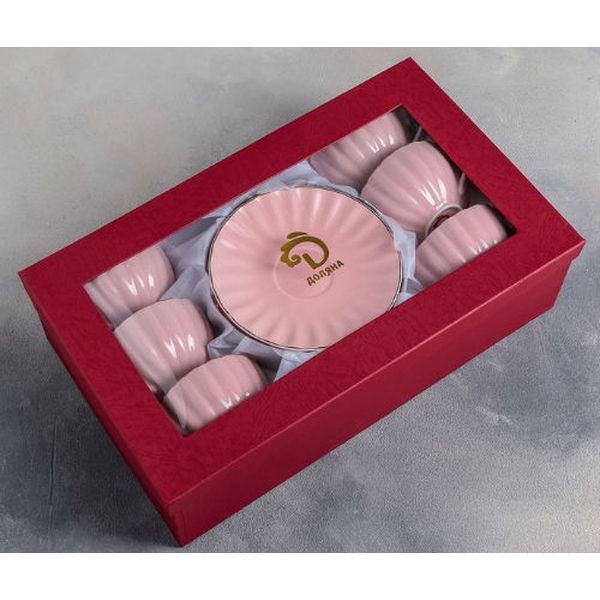 Сервиз Доляна 4442310 Вивьен (12 предметов), розовый