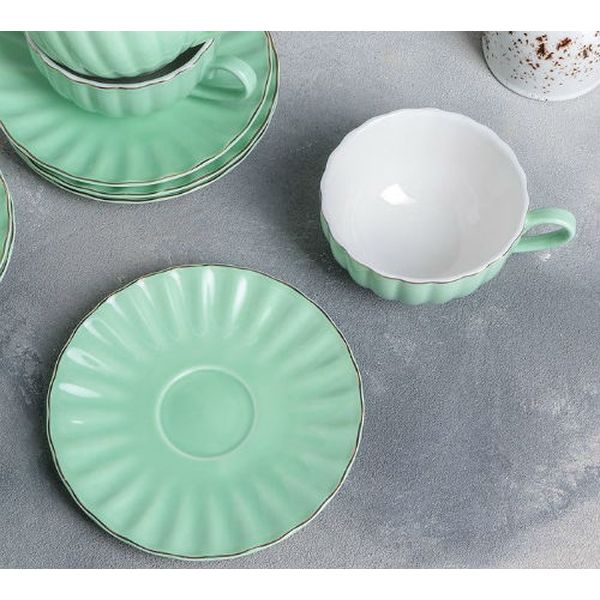 Сервиз Доляна 4442313 Вивьен (12 предметов), зеленый