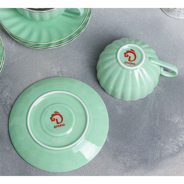 Сервиз Доляна 4442313 Вивьен (12 предметов), зеленый