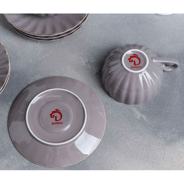 Сервиз Доляна 4442315 Вивьен (12 предметов), серый
