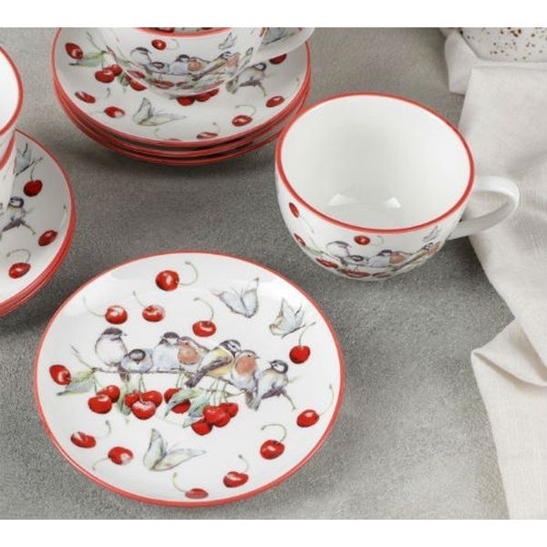 Сервиз Доляна 4498138 Снегири (12 предметов)