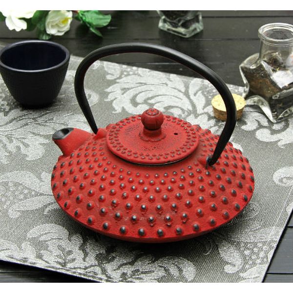 Чайник заварочный Доляна 1002914 Марокко с ситом 800мл, красный