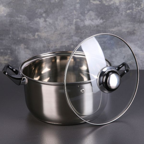 Кастрюля Доляна 113313 Черная ночь 3л + крышка