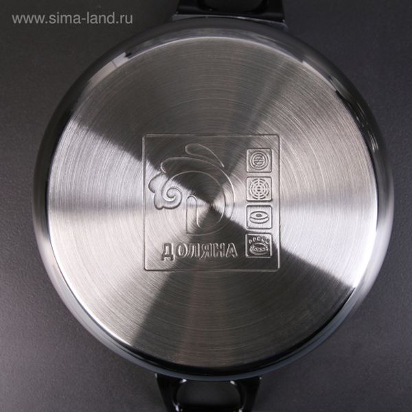 Кастрюля Доляна 113313 Черная ночь 3л + крышка