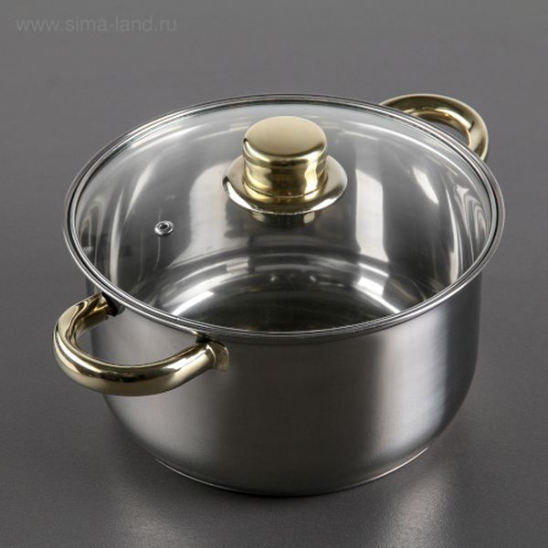 Кастрюля Доляна 113315 Роскошь 3л + крышка