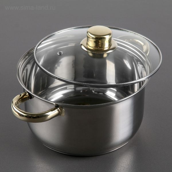 Кастрюля Доляна 113315 Роскошь 3л + крышка