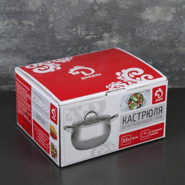 Кастрюля Доляна 4097382 Вернер 3,5л + крышка