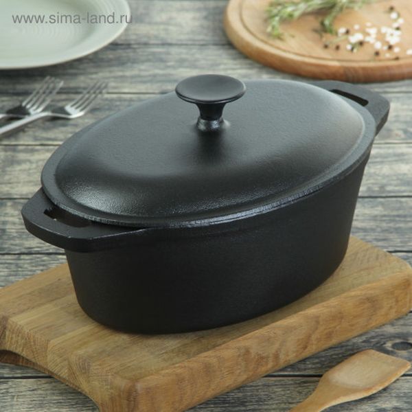 Кастрюля Доляна 755151 Классика утятница 3,5л + крышка